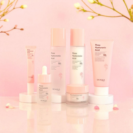 Kit de lujo bioaqua - acido hialuronico y extracto de rosas